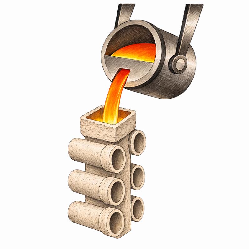De olika stegen i precisionsgjutning hos Liljenberg